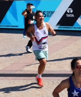 Fr Joel Vergara participating in the Sydney Marathon 30 August 2026