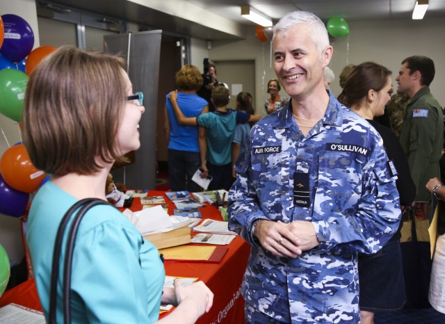 Kevin O'Sullivan chat with a member of ADF Community